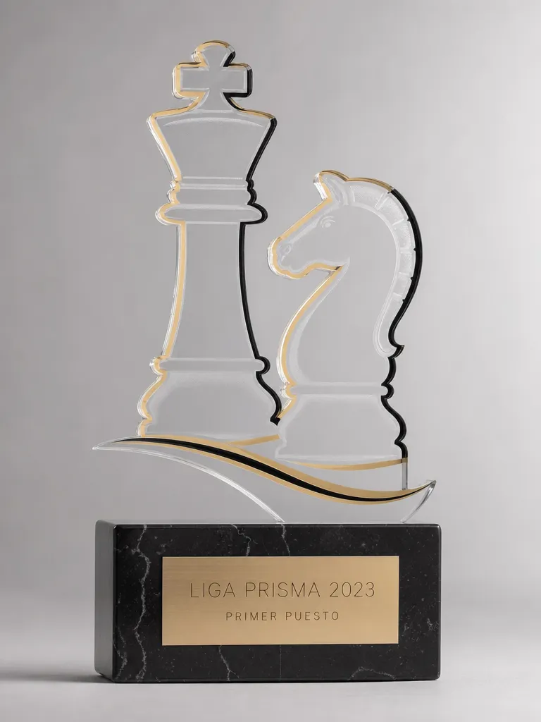 Trofeo de ajedrez en metacrilato