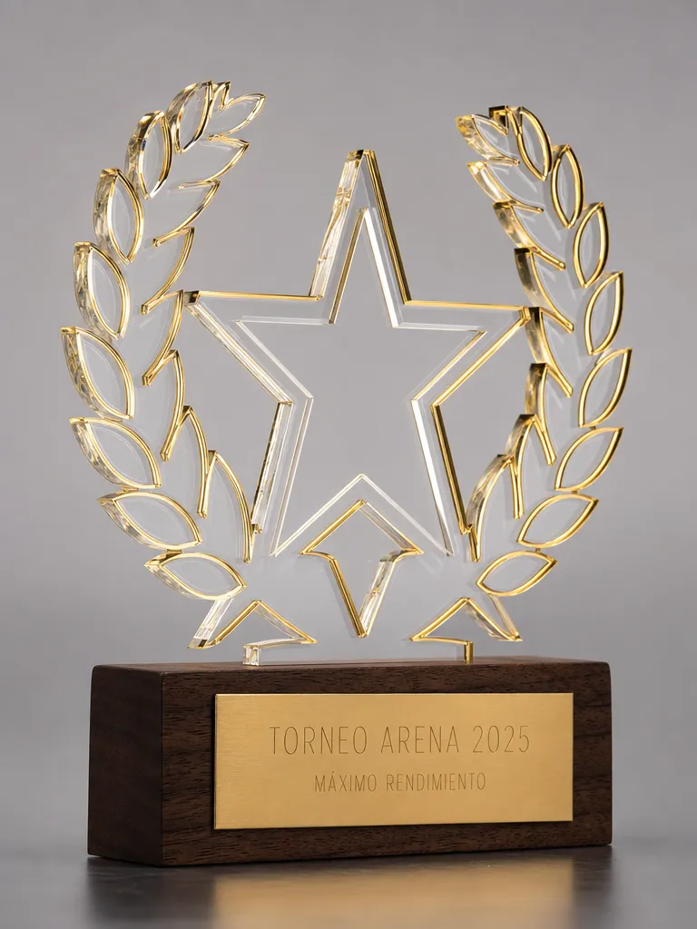 Trofeo de años de servicio en metacrilato