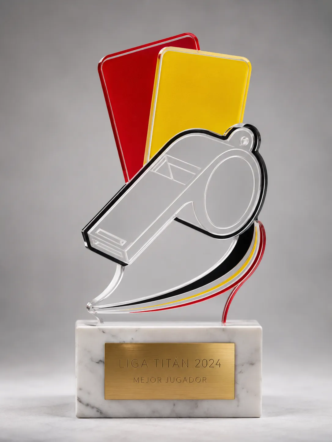Trofeo de árbitros en metacrilato