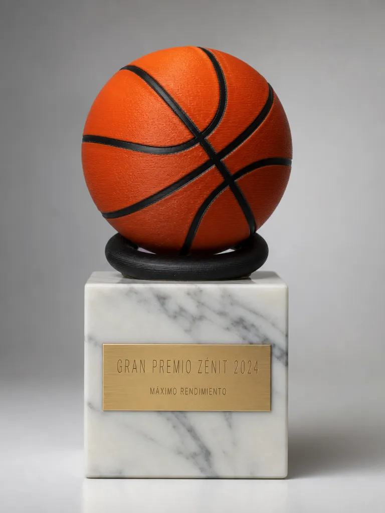 Trofeo de baloncesto en impreso en 3d