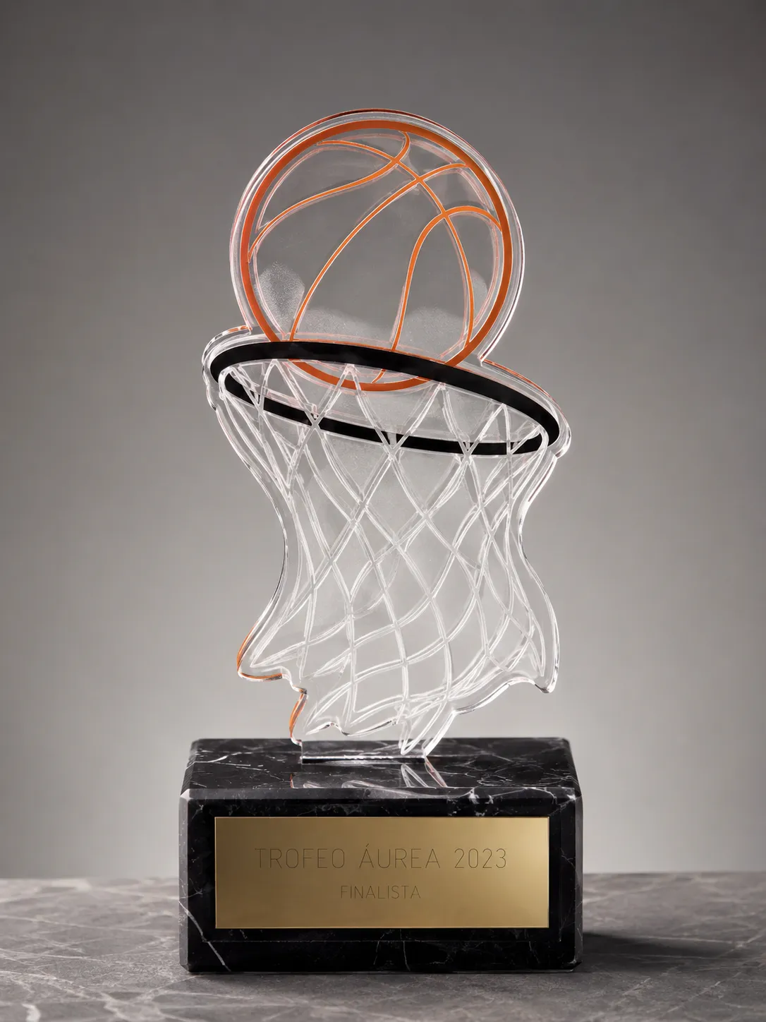 Trofeo de baloncesto en metacrilato