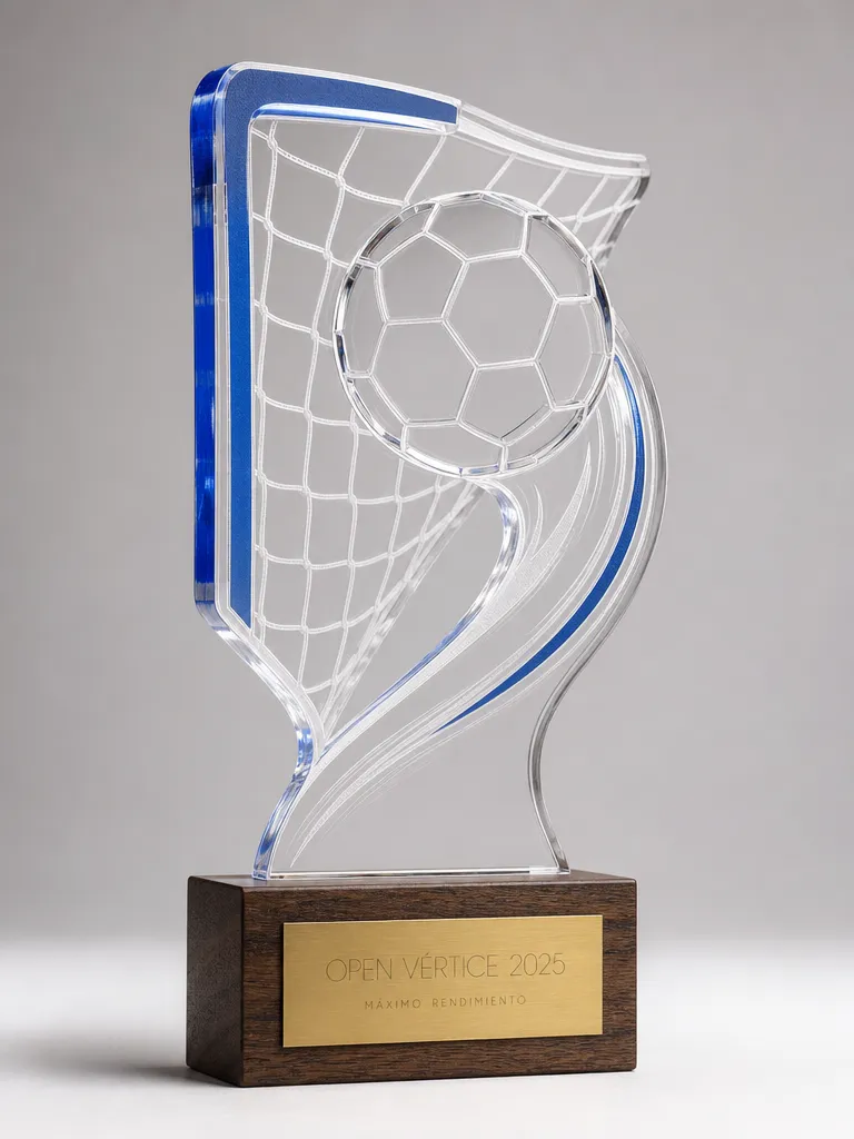 Trofeo de balonmano en metacrilato