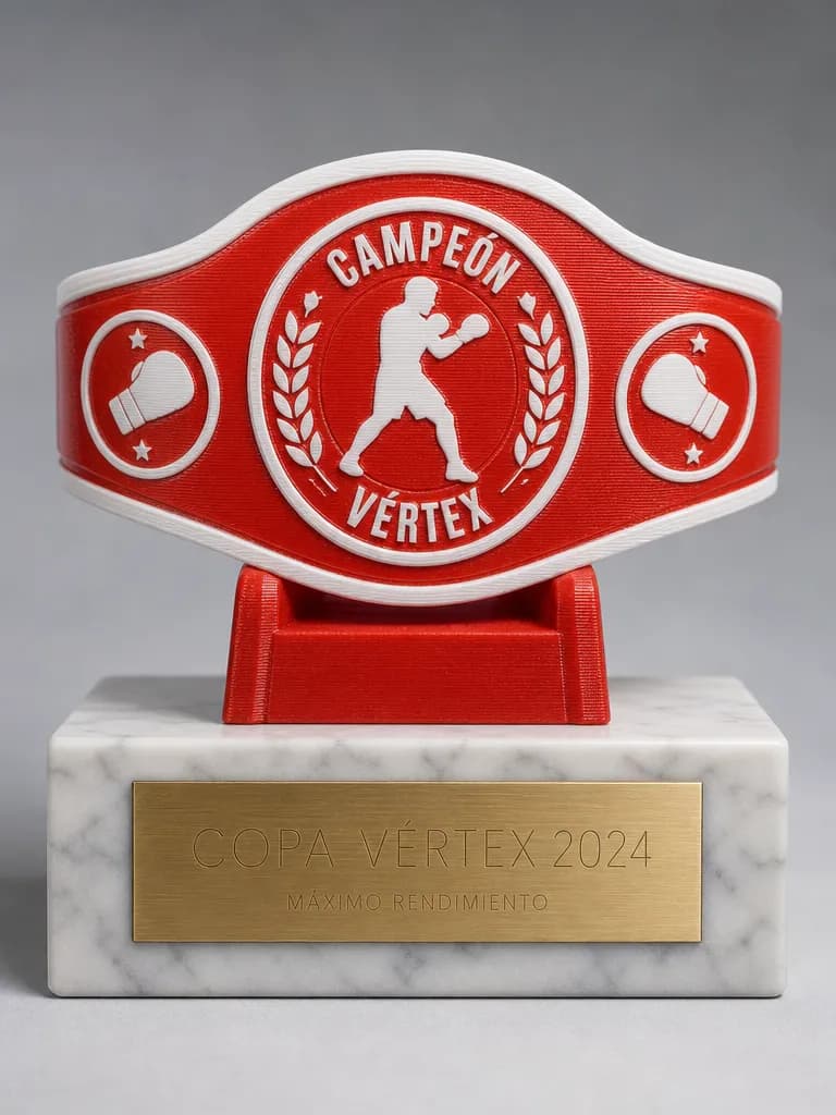 Trofeo de boxeo en impreso en 3d