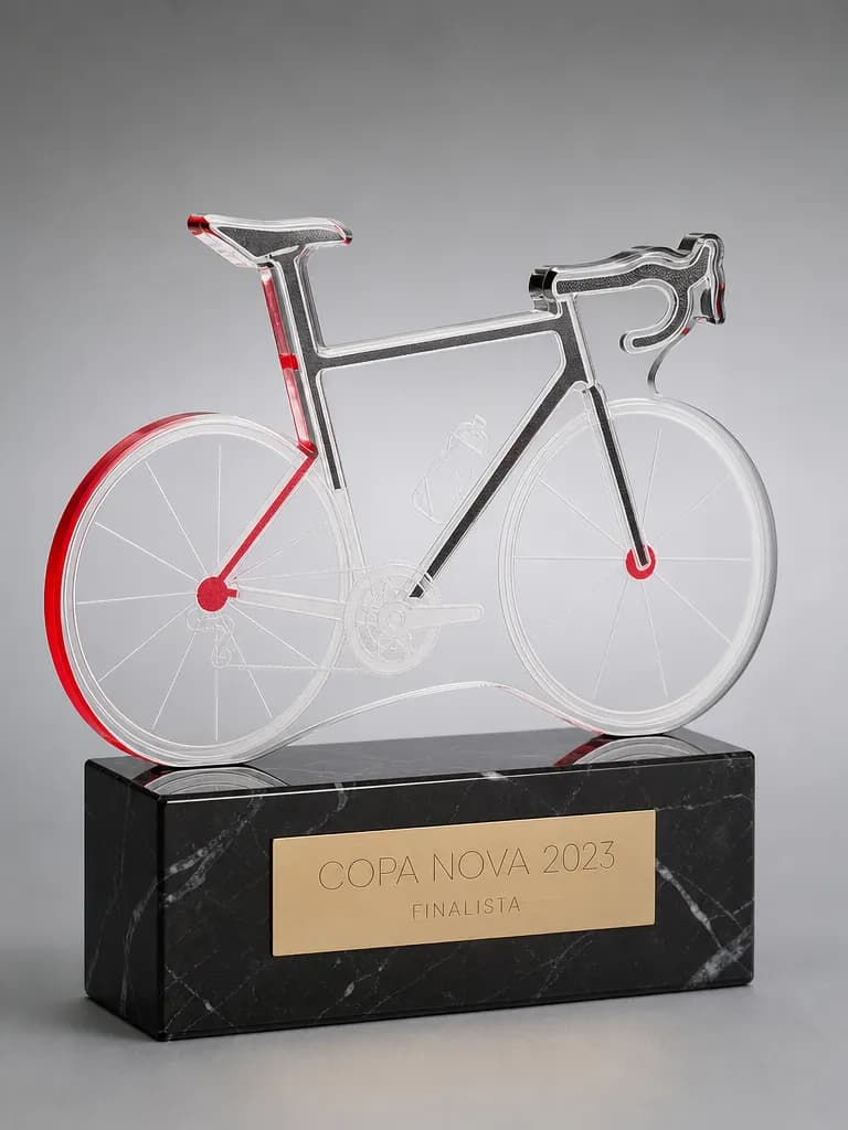 Trofeo de ciclismo en metacrilato