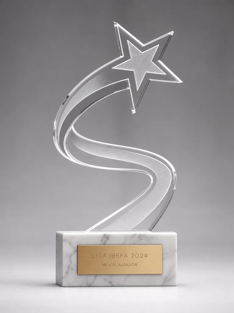 Trofeo de corporativos en metacrilato