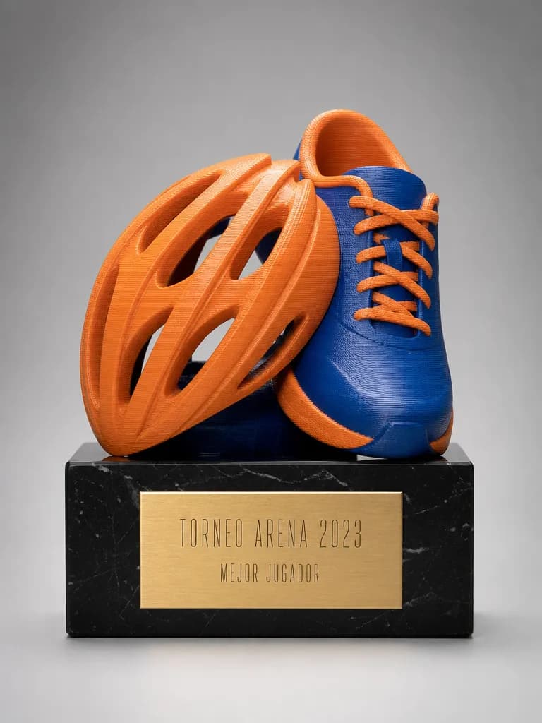 Trofeo de duatlón en impreso en 3d