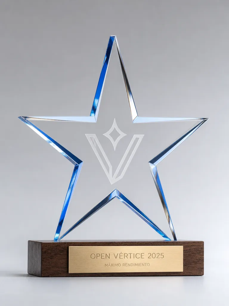 Trofeo de económicos en metacrilato