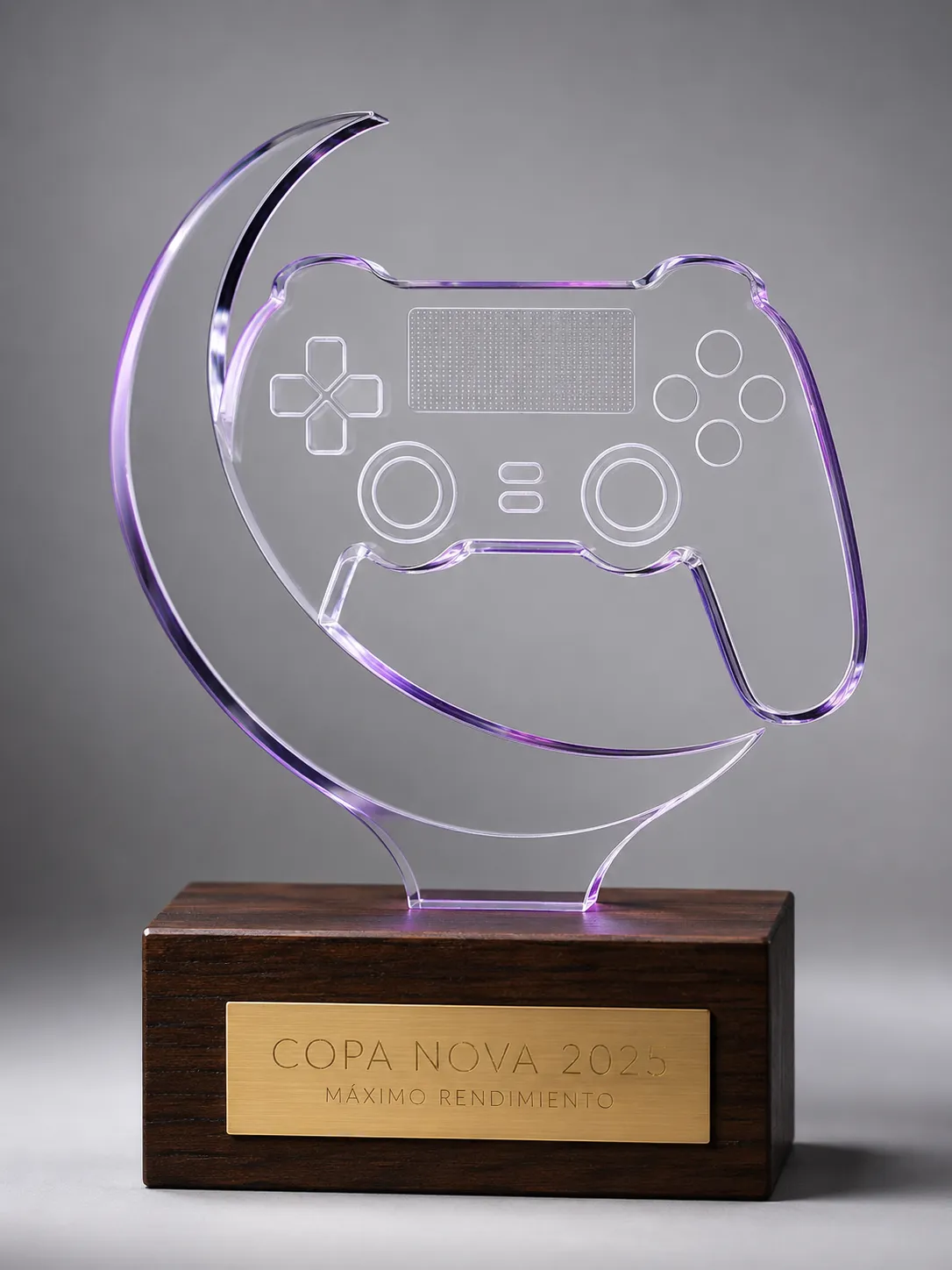 Trofeo de gamer en metacrilato