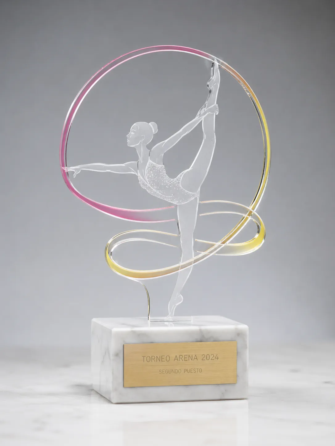 Trofeo de gimnasia rítmica en metacrilato