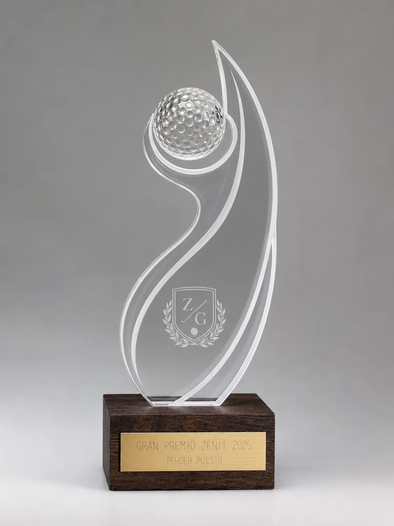 Trofeo de golf en metacrilato
