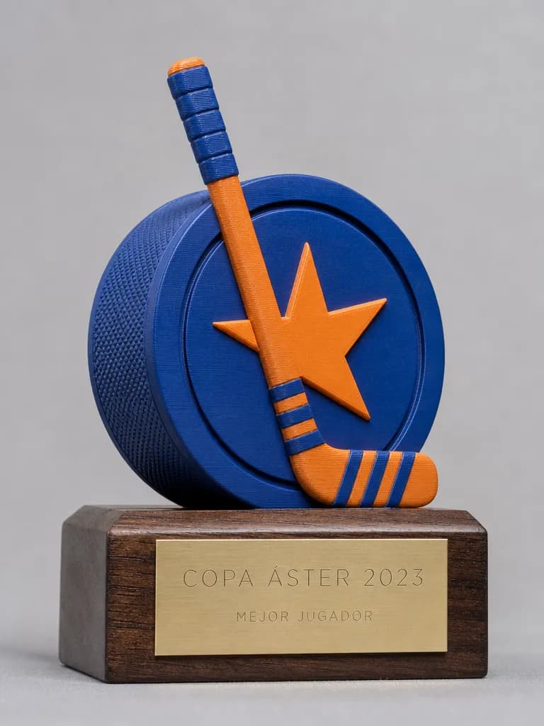 Trofeo de hockey en impreso en 3d