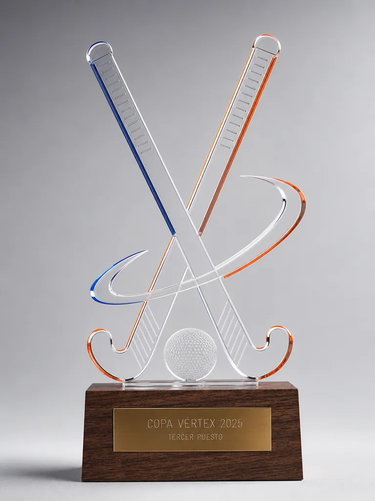 Trofeo de hockey en metacrilato