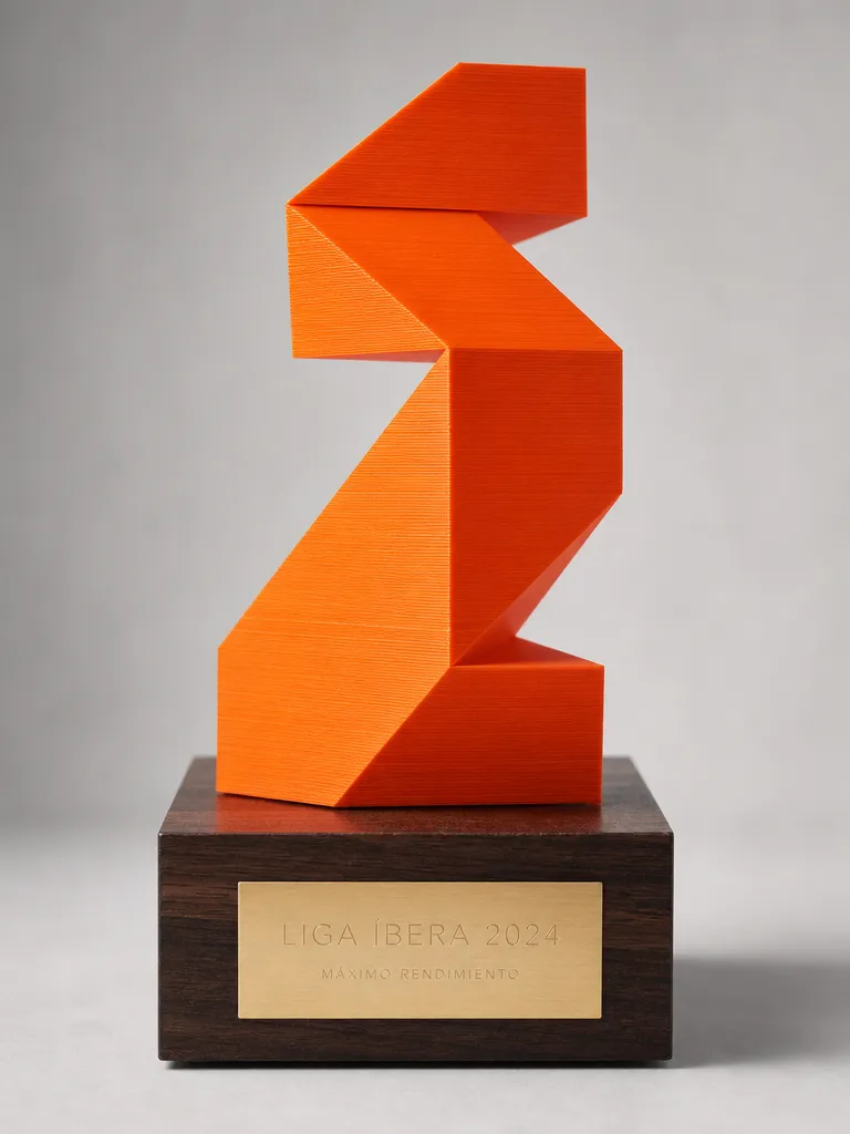 Trofeo de impresión 3d en impreso en 3d