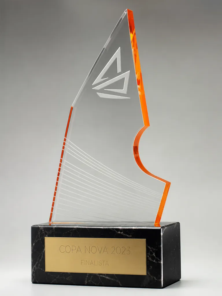 Trofeo de impresión 3d en metacrilato