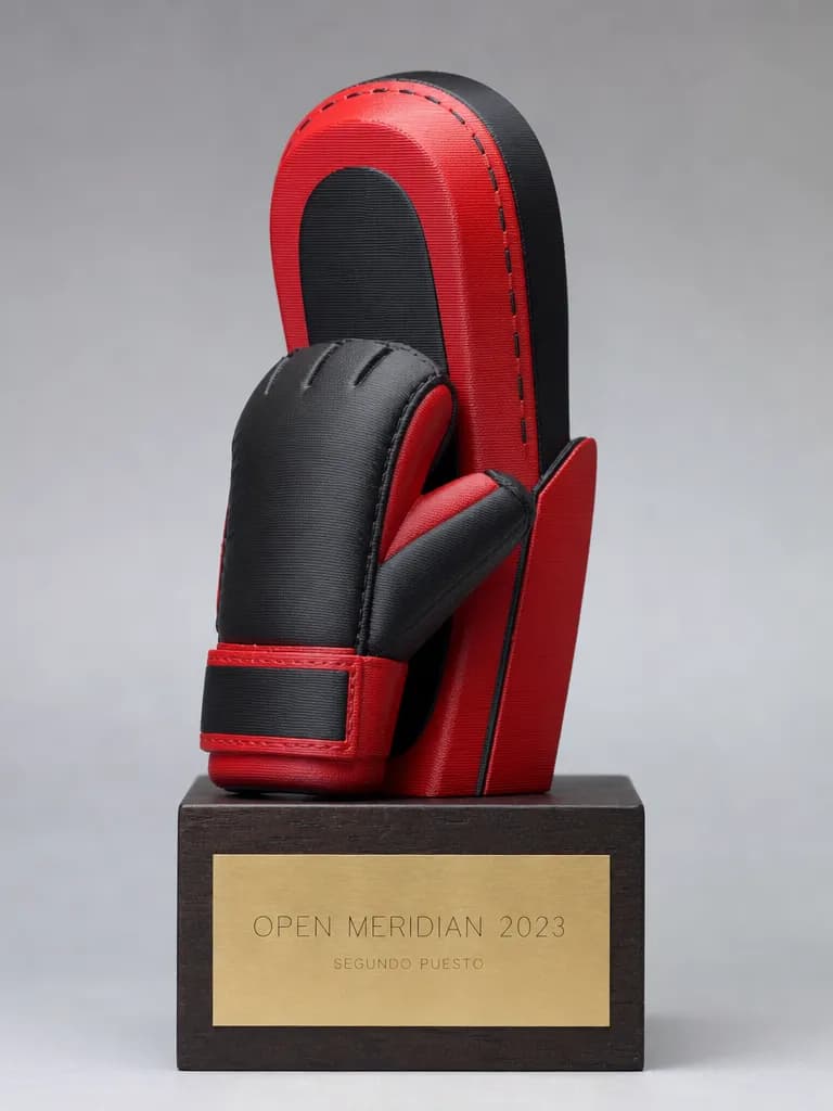 Trofeo de kickboxing en impreso en 3d