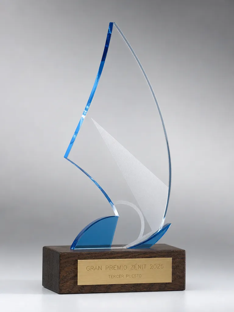 Trofeo de metacrilato en metacrilato