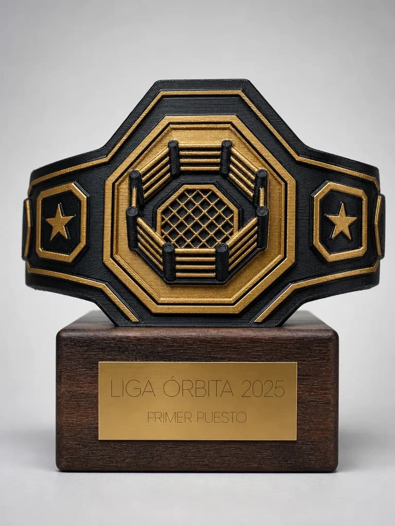 Trofeo de mma en impreso en 3d