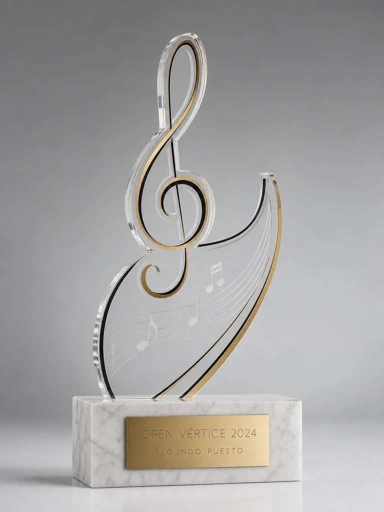 Trofeo de música en metacrilato