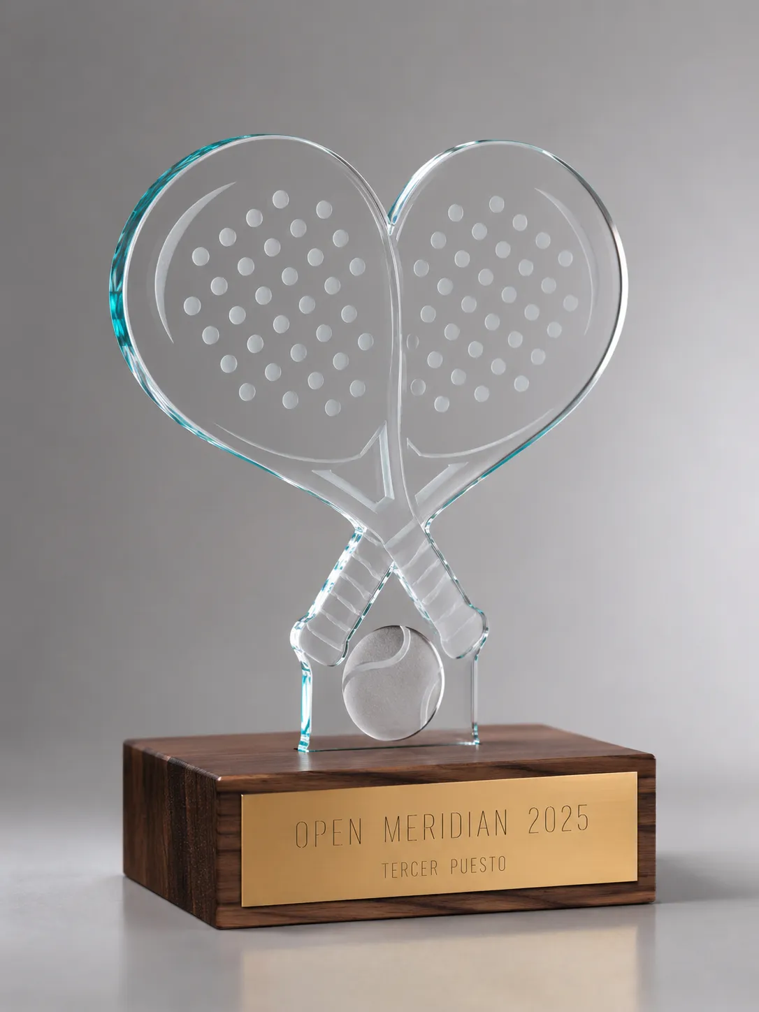 Trofeo de pádel en metacrilato
