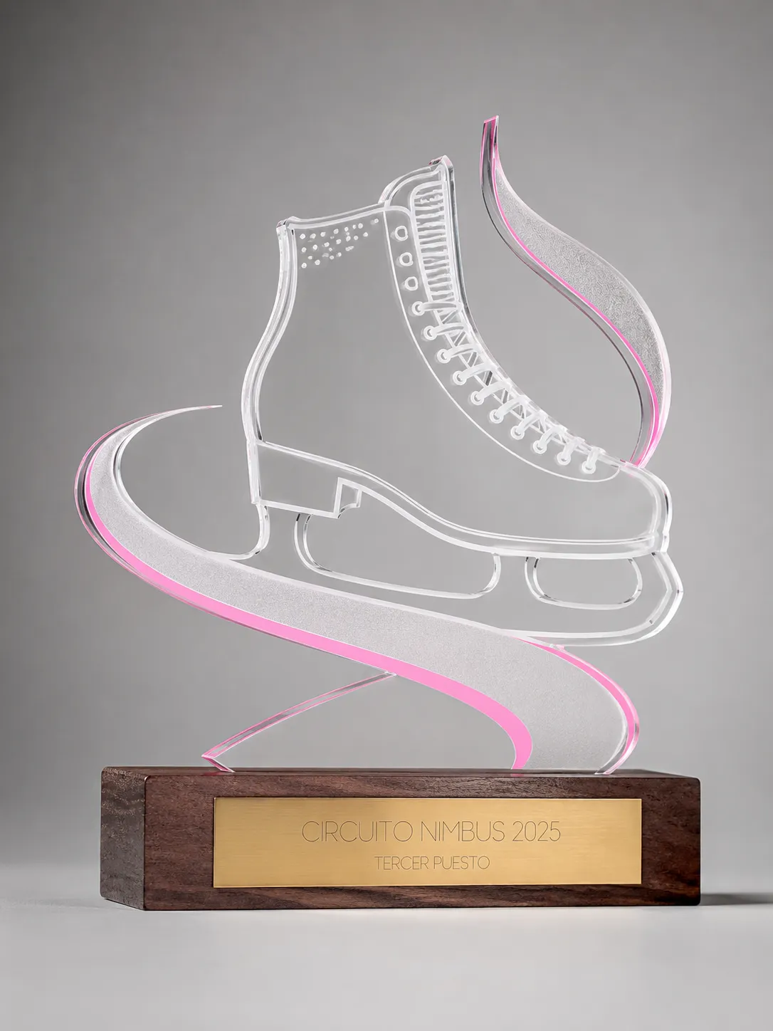 Trofeo de patinaje en metacrilato