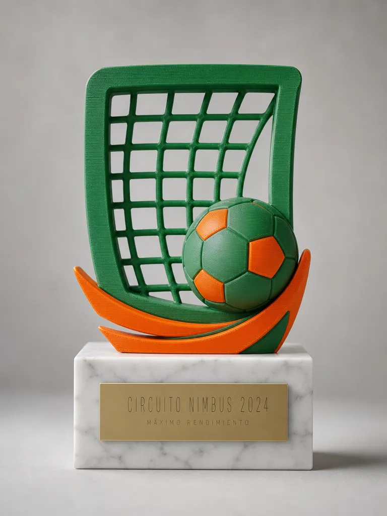 Trofeo de porteros en impreso en 3d