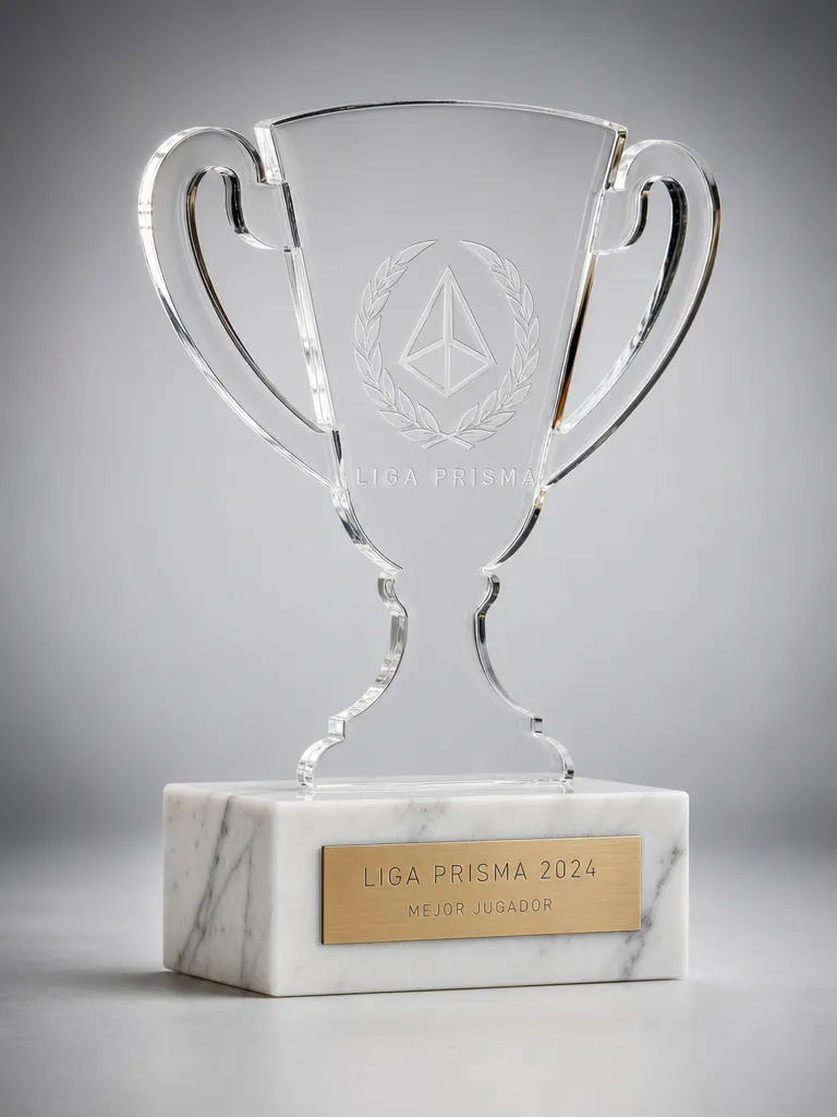 Trofeo de resina en metacrilato