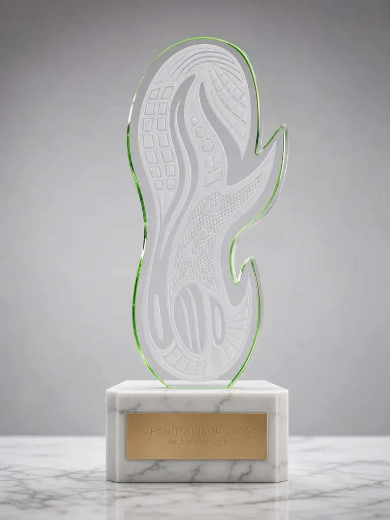 Trofeo de running en metacrilato