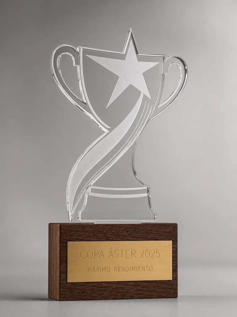 Trofeo de torneo en metacrilato