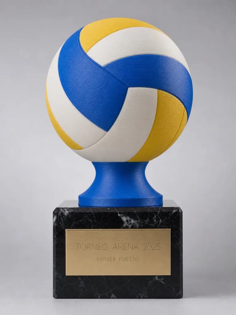 Trofeo de voleibol en impreso en 3d
