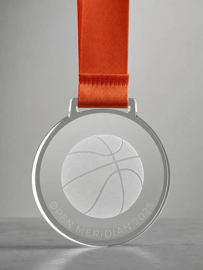 Trofeo de baloncesto en metacrilato