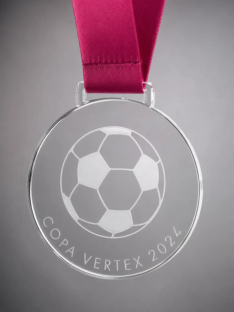 Trofeo de fútbol femenino en metacrilato