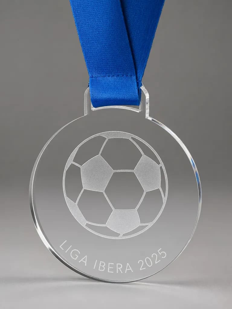 Trofeo de fútbol sala en metacrilato