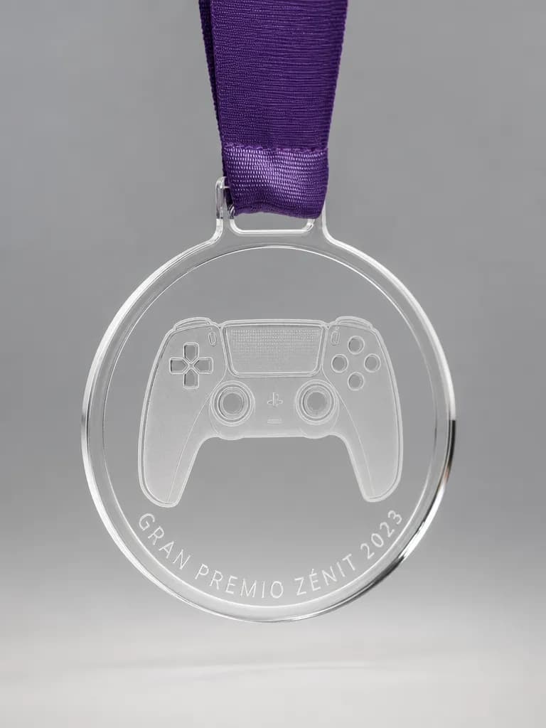 Trofeo de gamer en metacrilato