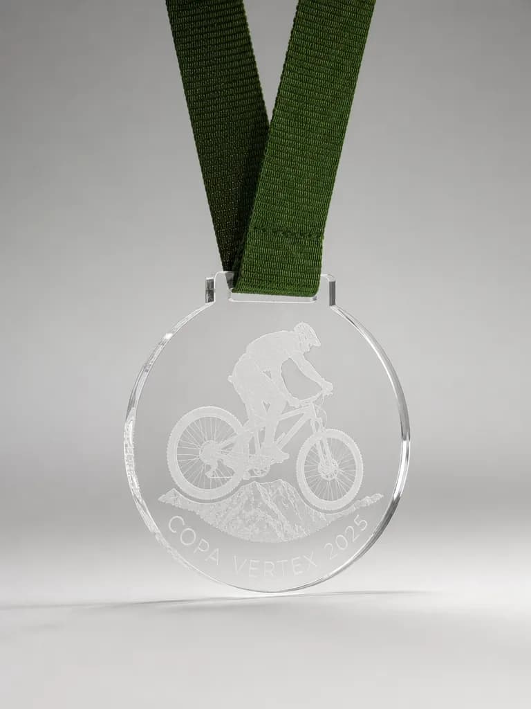 Trofeo de mtb en metacrilato