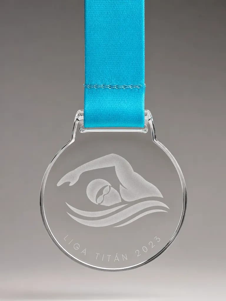 Trofeo de natación en metacrilato
