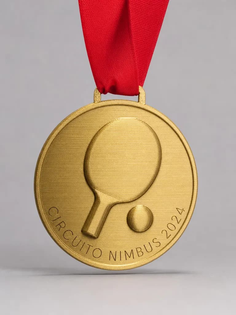 Trofeo de ping pong en impreso en 3d