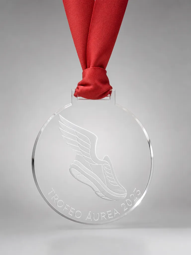 Trofeo de running en metacrilato