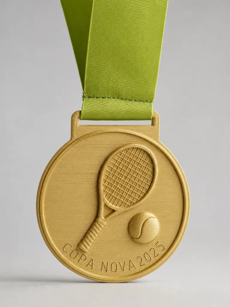 Trofeo de tenis en impreso en 3d