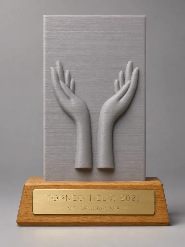 Trofeo de agradecimiento en impreso en 3d