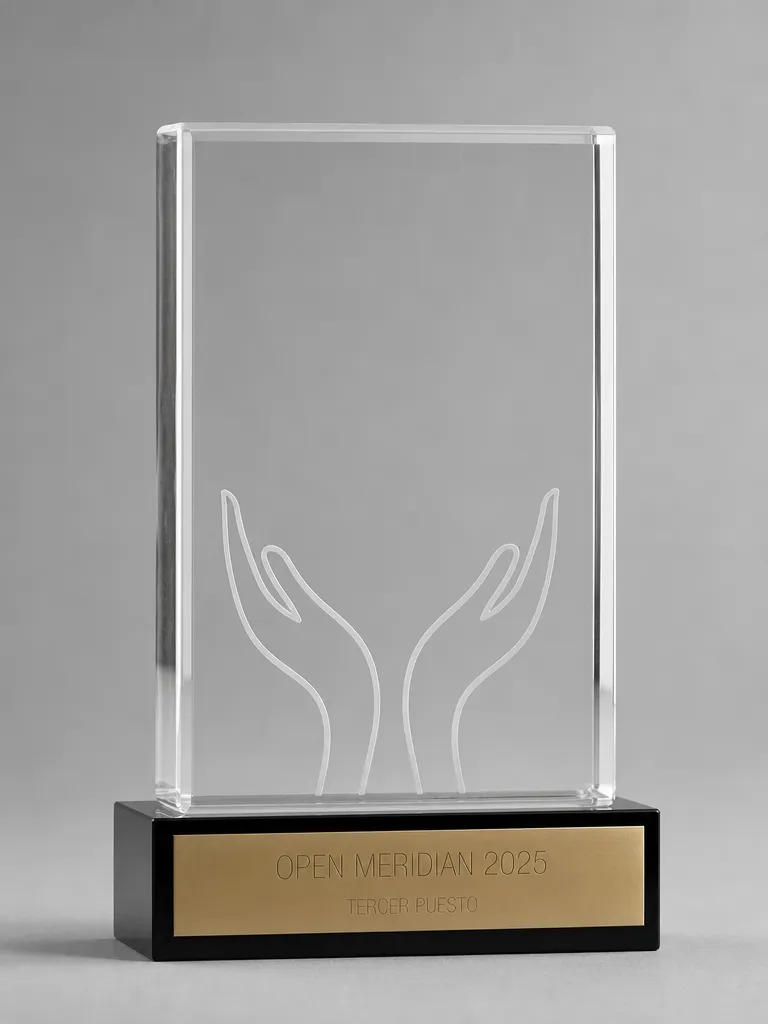 Trofeo de agradecimiento en metacrilato