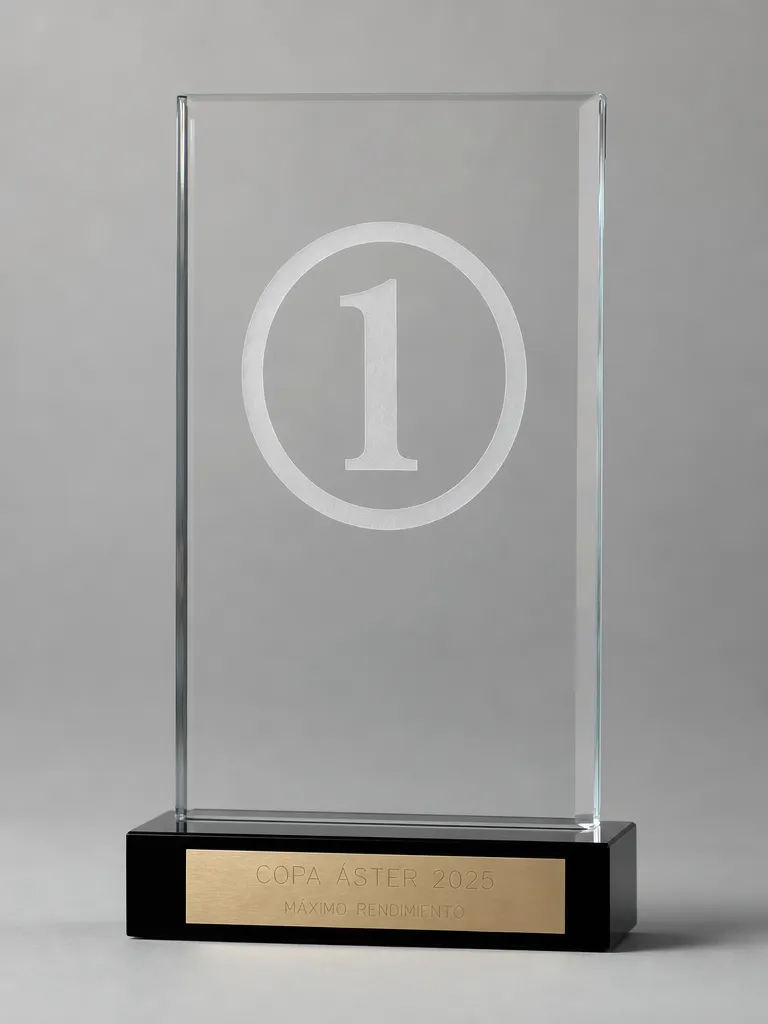 Trofeo de aniversario en metacrilato