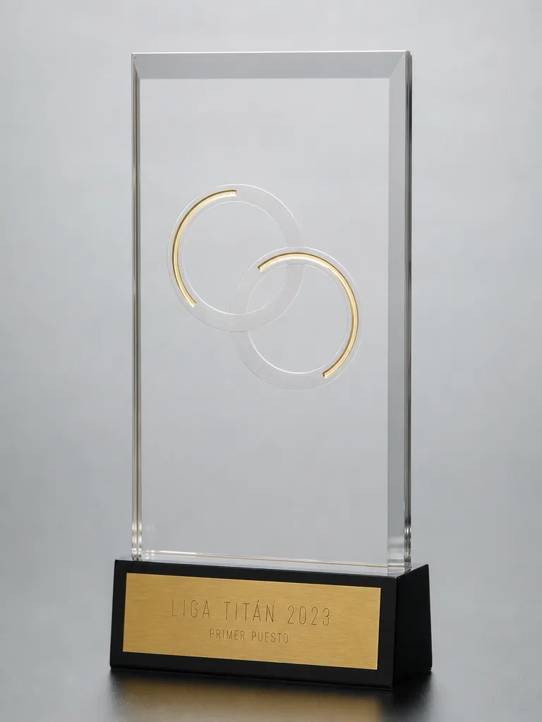 Trofeo de bodas de oro en metacrilato
