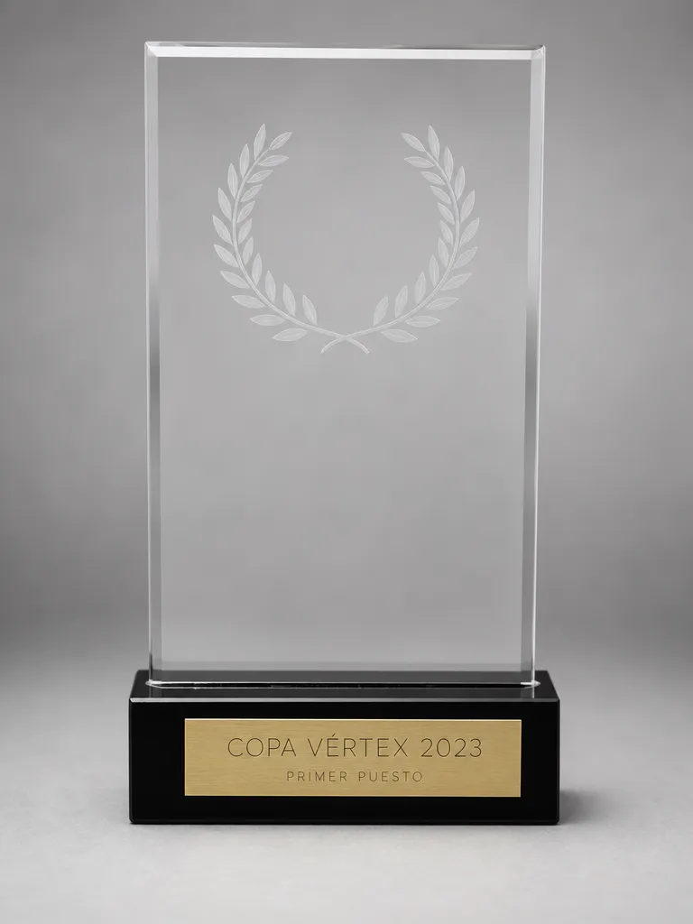 Trofeo de conmemorativas en metacrilato