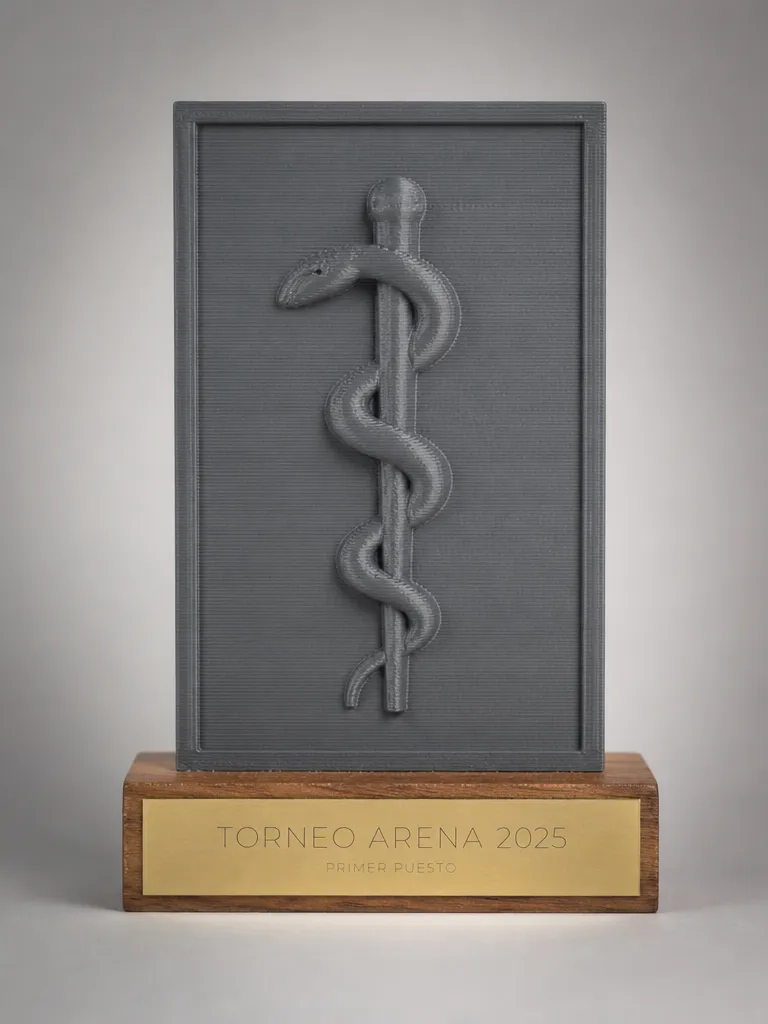 Trofeo de médicos en impreso en 3d