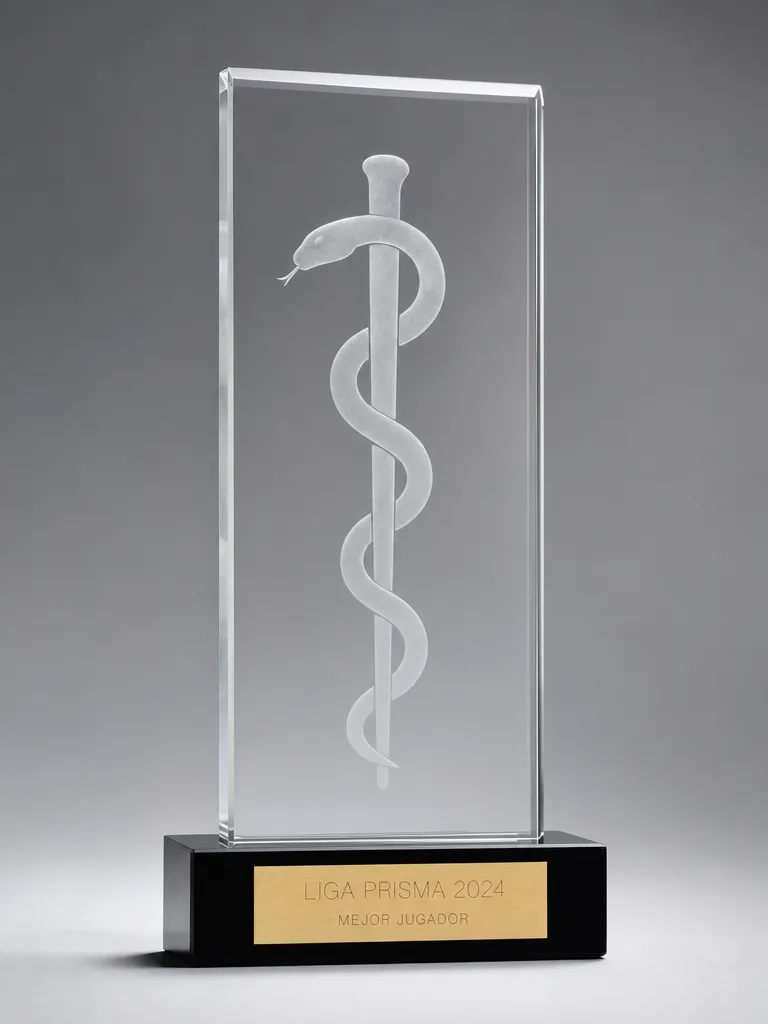 Trofeo de médicos en metacrilato