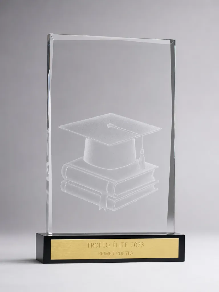 Trofeo de profesores en metacrilato