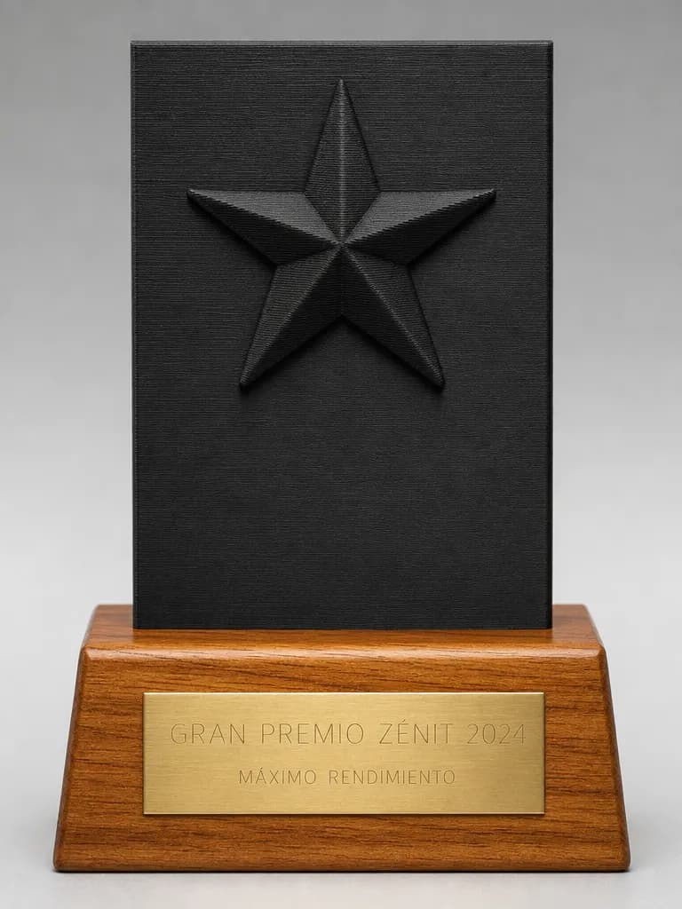 Trofeo de reconocimiento en impreso en 3d