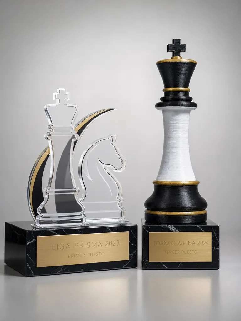 Trofeos de ajedrez personalizados