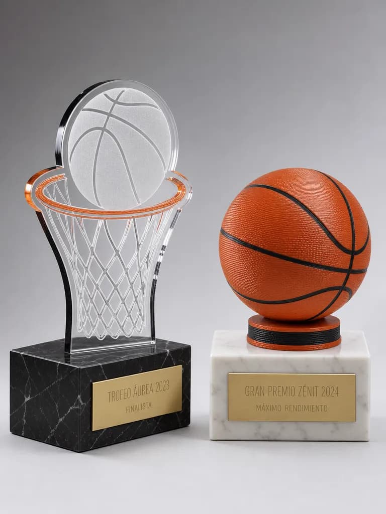 Trofeos de baloncesto personalizados