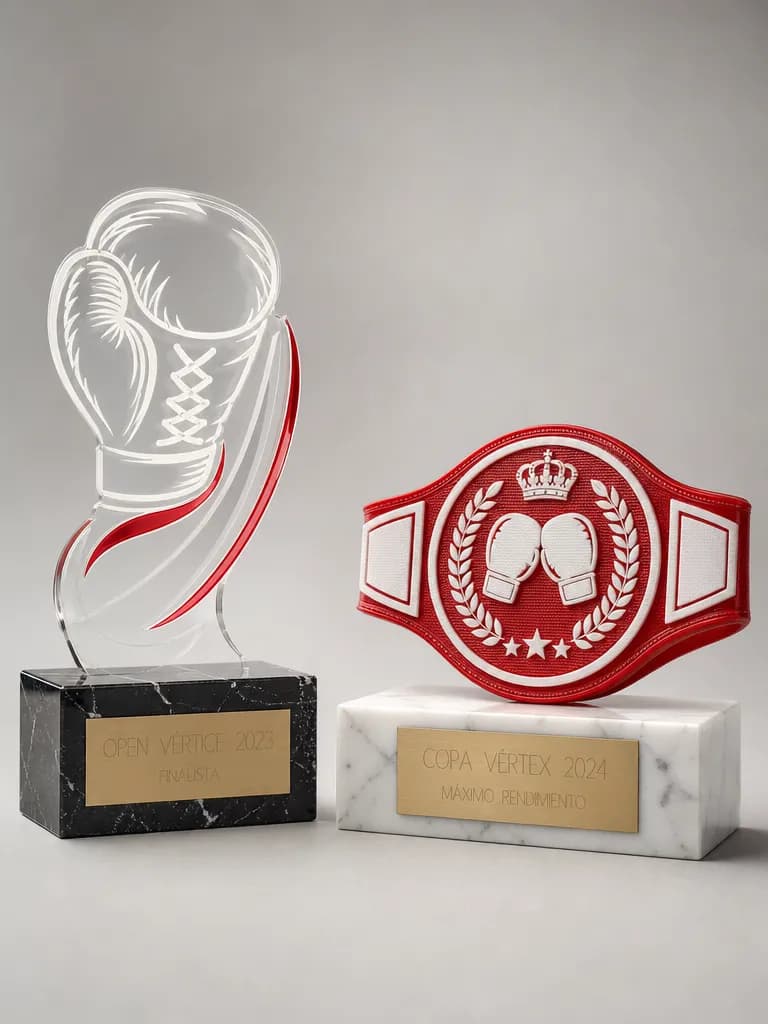 Trofeos de boxeo personalizados